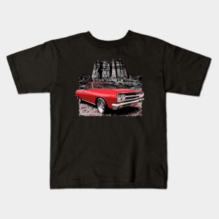 Red 65 Chevy El Camino Kids T-Shirt